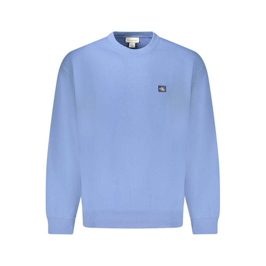Calvin Klein Blue Cotton Men Sweater $221.00 Calvin Klein Luzworld