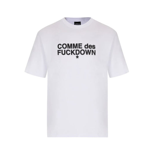 Comme Des Fuckdown White Cotton T-Shirt $142.00 Comme Des Fuckdown Luzworld