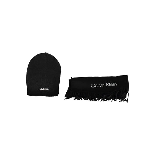 Calvin Klein Black Polyester Scarf $260.00 Calvin Klein Luzworld