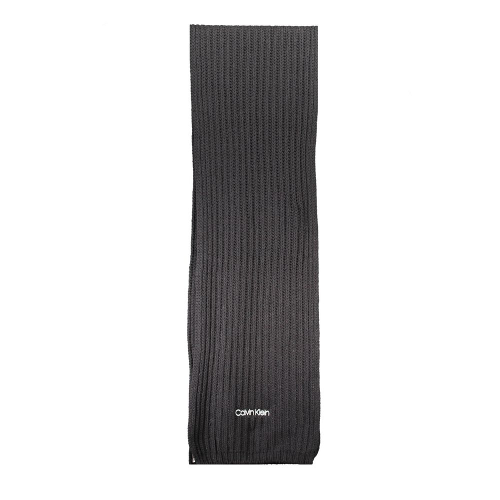 Calvin Klein Black Cotton Scarf $184.00 Calvin Klein Luzworld