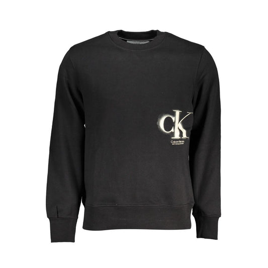 Calvin Klein Black Cotton Men Sweater $218.00 Calvin Klein Luzworld