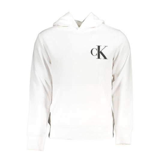 Calvin Klein White Cotton Men Sweater with Hood $218.00 Calvin Klein Luzworld