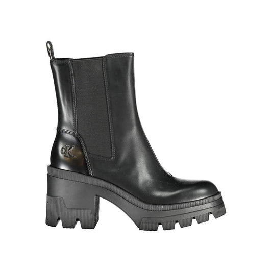 Calvin Klein Black Leather Women Boot $574.00 Calvin Klein Luzworld