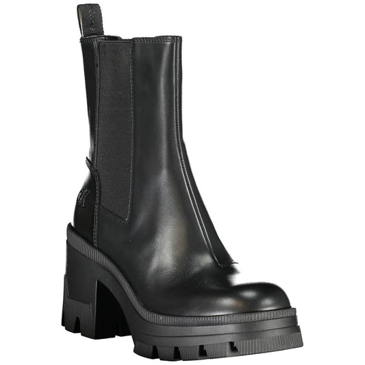 Calvin Klein Black Leather Women Boot $574.00 Calvin Klein Luzworld