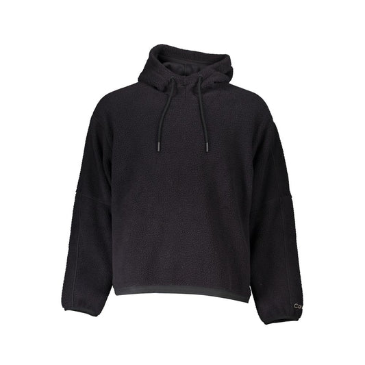 Calvin Klein Black Polyester Men Sweater with Hood $265.00 Calvin Klein Luzworld