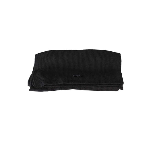 Calvin Klein Black Cotton Scarf $170.00 Calvin Klein Luzworld