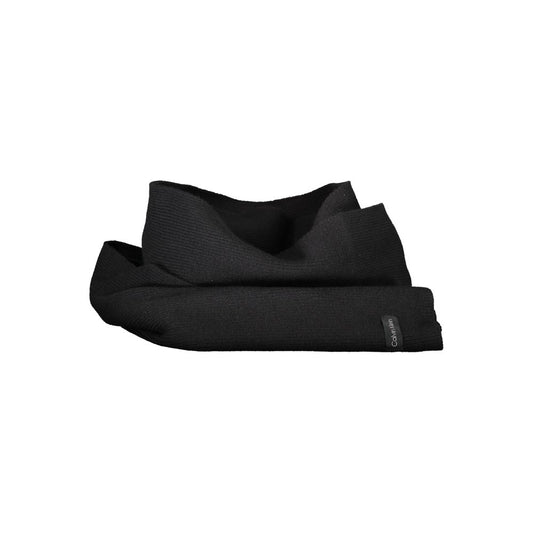 Calvin Klein Black Cotton Scarf $170.00 Calvin Klein Luzworld