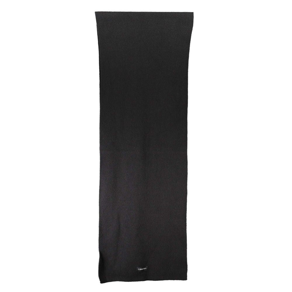 Calvin Klein Black Cotton Scarf $170.00 Calvin Klein Luzworld