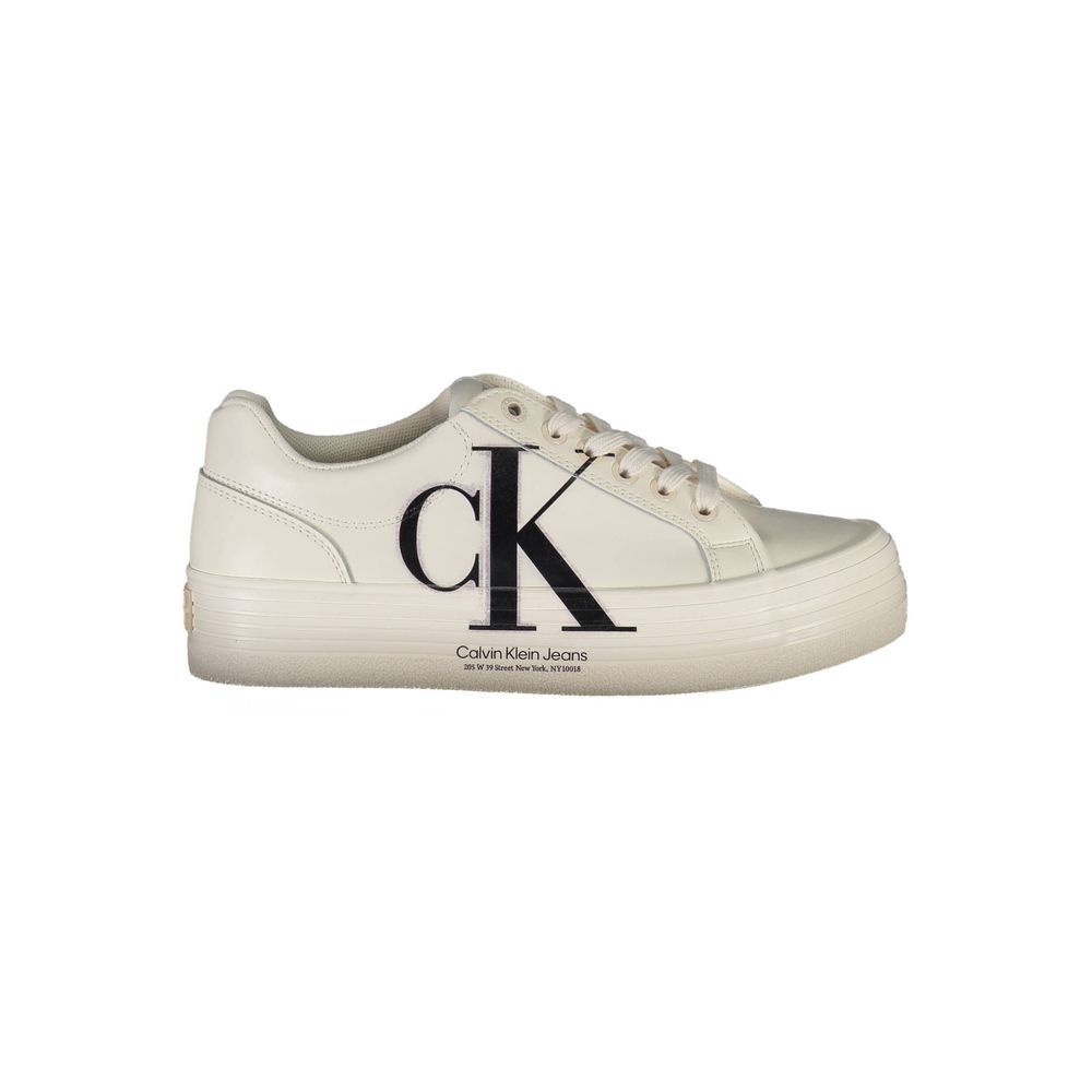 Calvin Klein White Polyester Sneaker $256.00 Calvin Klein Luzworld