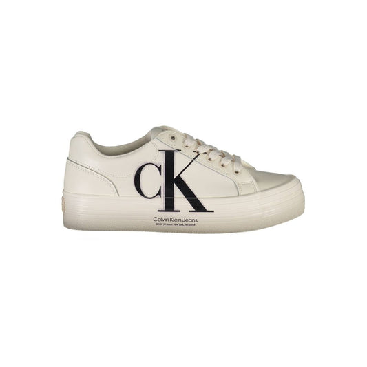Calvin Klein White Polyester Sneaker $256.00 Calvin Klein Luzworld