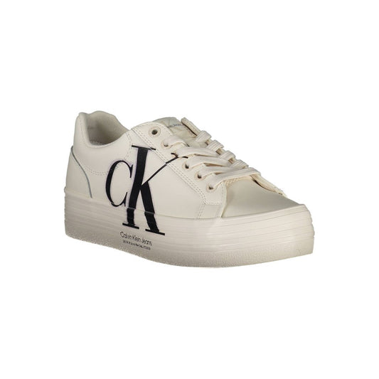 Calvin Klein White Polyester Sneaker $256.00 Calvin Klein Luzworld
