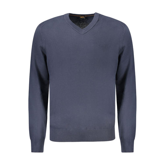 Hugo Boss Blue Cotton Sweater $299.00 Hugo Boss Luzworld