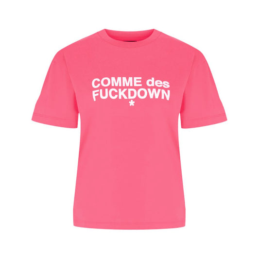 Comme Des Fuckdown Pink Cotton Women T-Shirt $142.00 Comme Des Fuckdown Luzworld