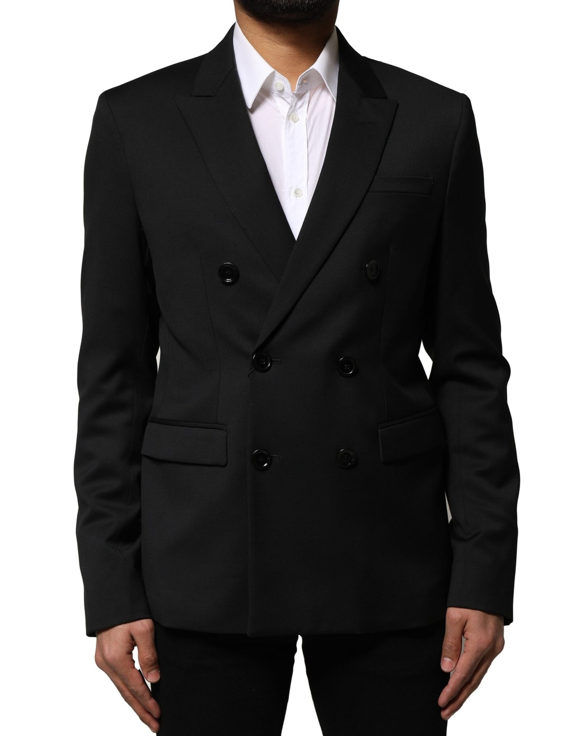 Emporio Armani Black Double Breasted Men Jacket Suit Blazer $2158.00 Emporio Armani Luzworld