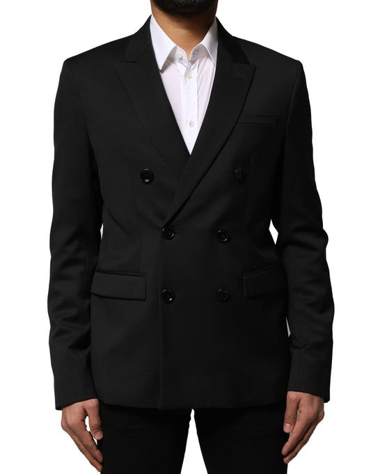 Emporio Armani Black Double Breasted Men Jacket Suit Blazer $2158.00 Emporio Armani Luzworld