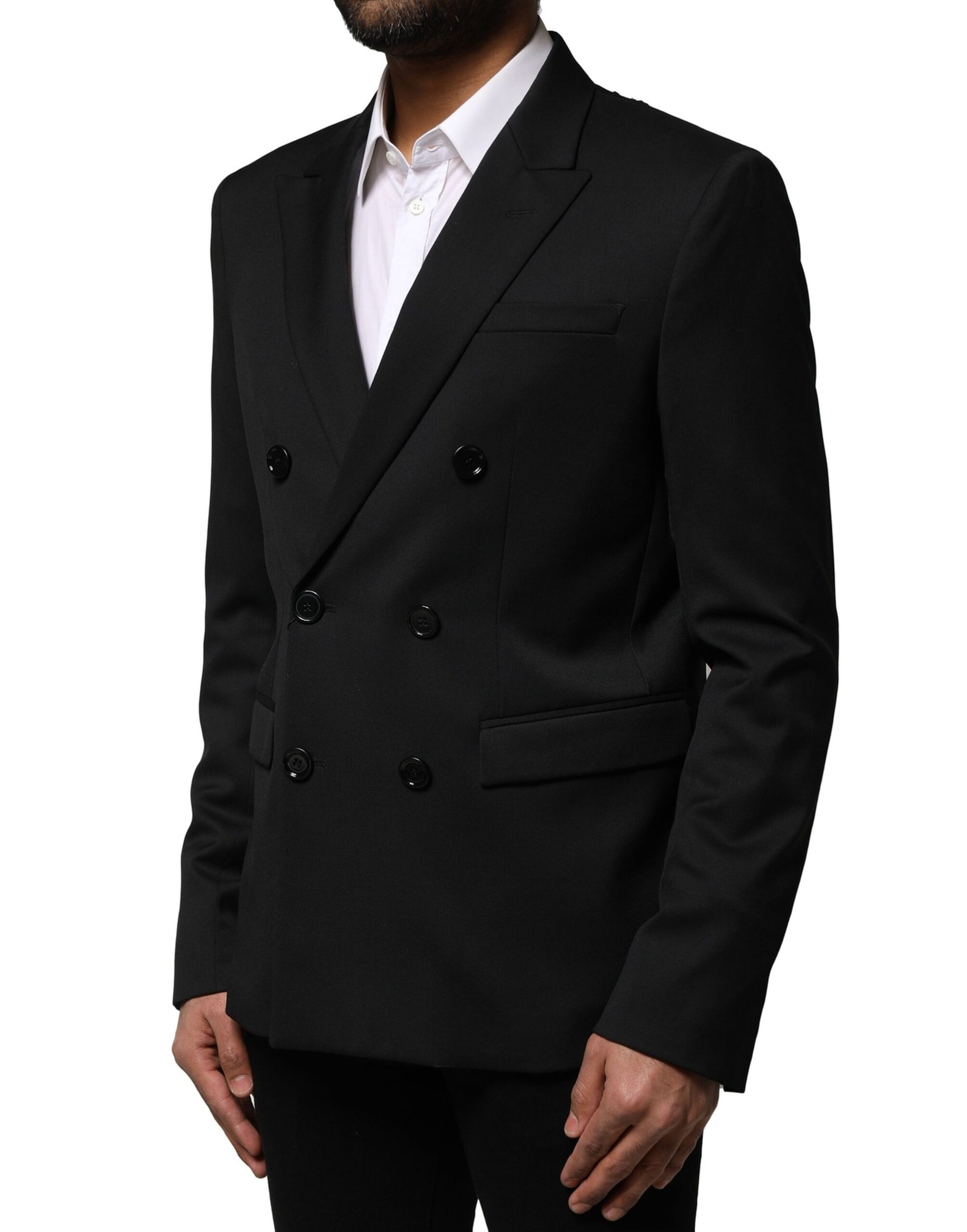 Emporio Armani Black Double Breasted Men Jacket Suit Blazer $2158.00 Emporio Armani Luzworld