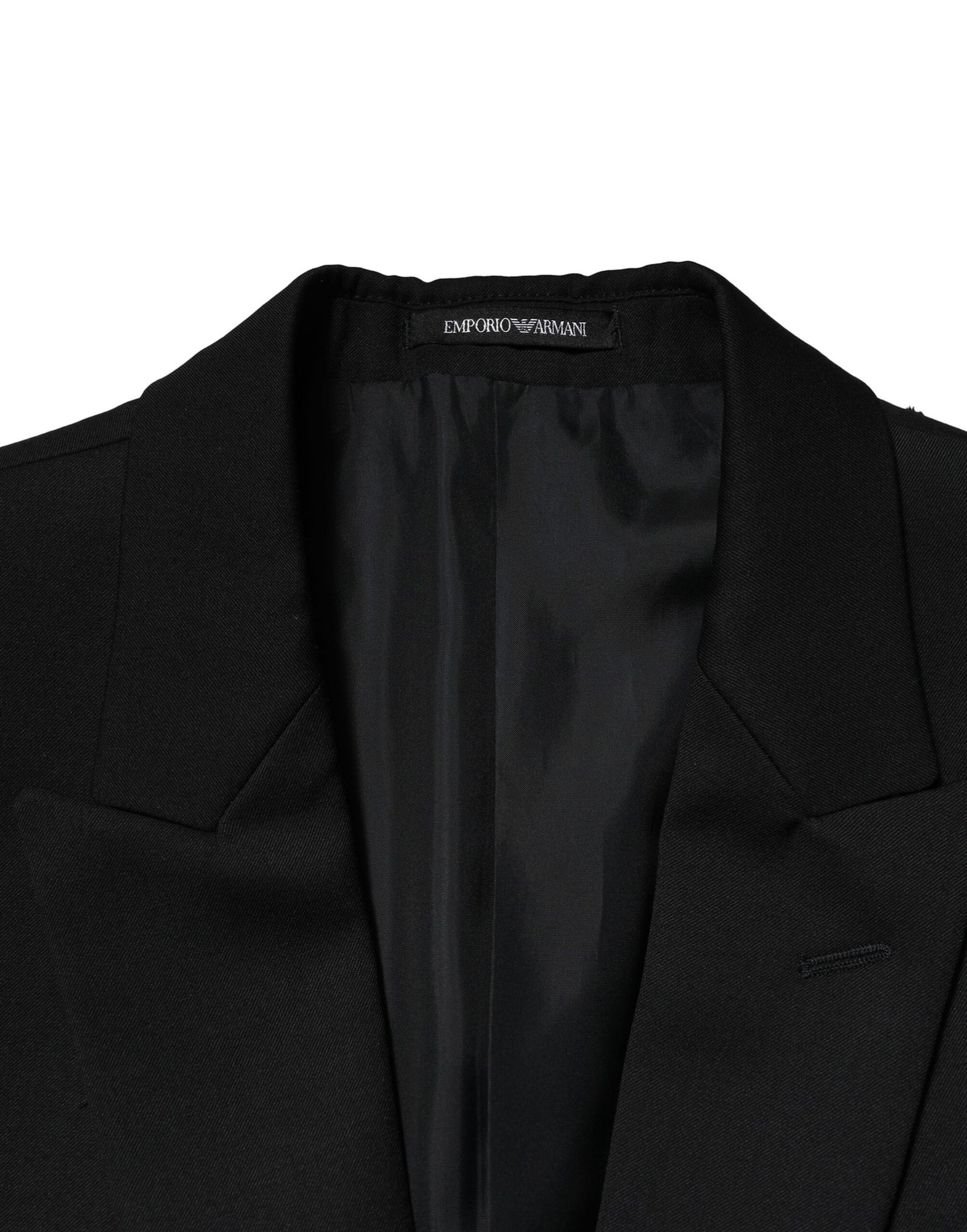 Emporio Armani Black Double Breasted Men Jacket Suit Blazer $2158.00 Emporio Armani Luzworld