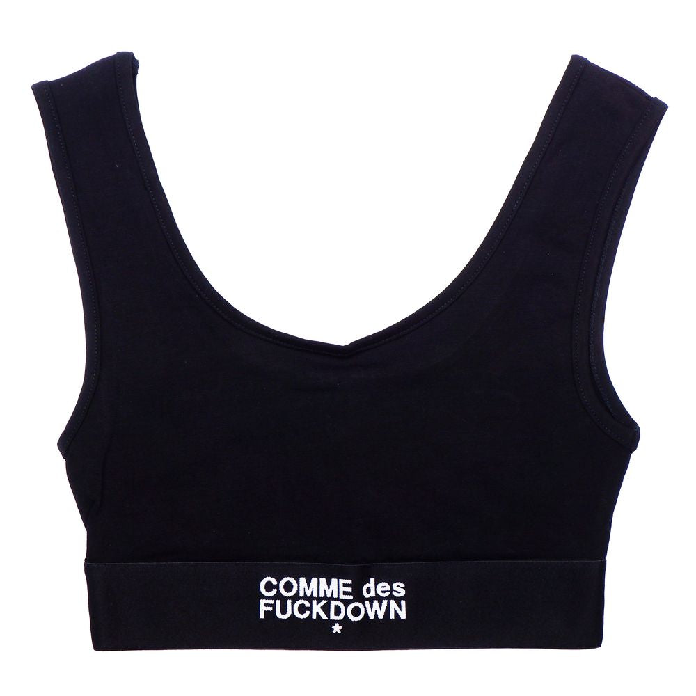 Comme Des Fuckdown Black Cotton Women Top $128.00 Comme Des Fuckdown Luzworld