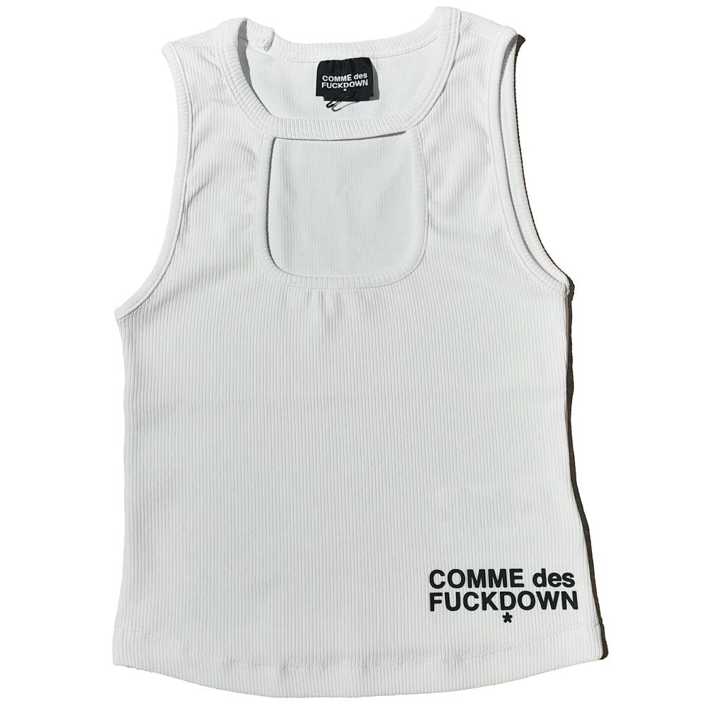 Comme Des Fuckdown White Cotton Women Top $137.00 Comme Des Fuckdown Luzworld