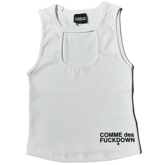 Comme Des Fuckdown White Cotton Women Top $137.00 Comme Des Fuckdown Luzworld