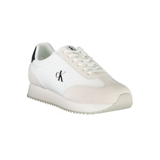 Calvin Klein White Leather Men Sneaker $244.00 Calvin Klein Luzworld