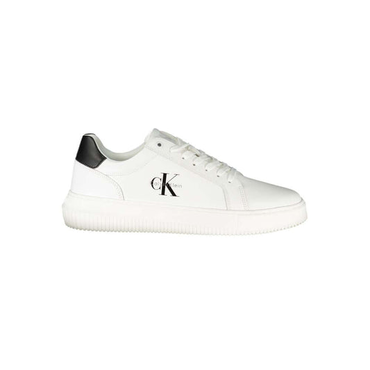 Calvin Klein White Leather Men Sneaker $294.00 Calvin Klein Luzworld