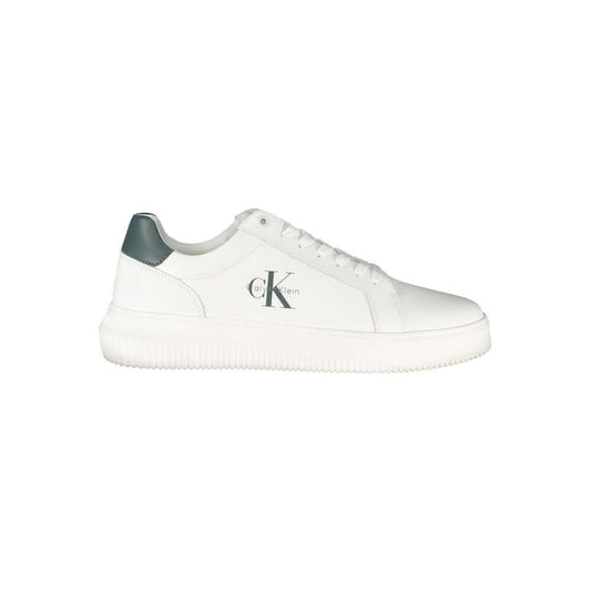 Calvin Klein White Leather Men Sneaker $294.00 Calvin Klein Luzworld