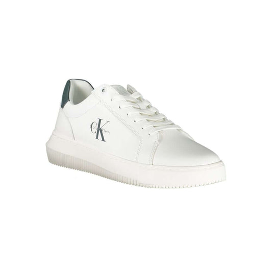 Calvin Klein White Leather Men Sneaker $294.00 Calvin Klein Luzworld