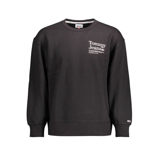Tommy Hilfiger Black Cotton Men Sweater $214.00 Tommy Hilfiger Luzworld