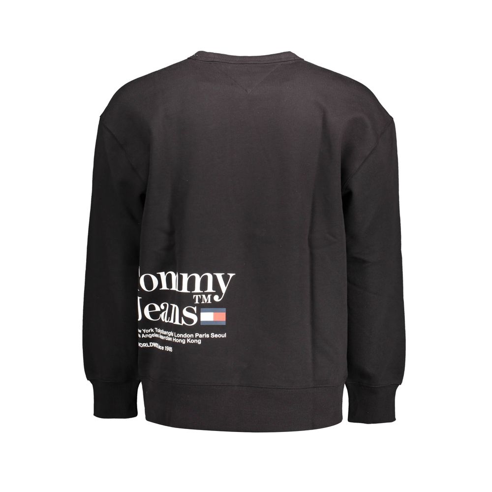 Tommy Hilfiger Black Cotton Men Sweater $214.00 Tommy Hilfiger Luzworld