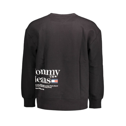 Tommy Hilfiger Black Cotton Men Sweater $214.00 Tommy Hilfiger Luzworld