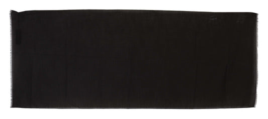 Dolce & Gabbana Brown Virgin Wool Striped Pattern Wrap Scarf