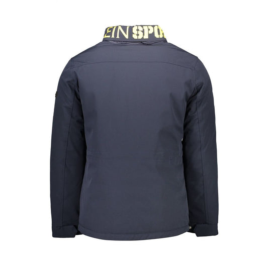 Plein Sport Blue Polyester Men's Jacket $936.00 Plein Sport Luzworld