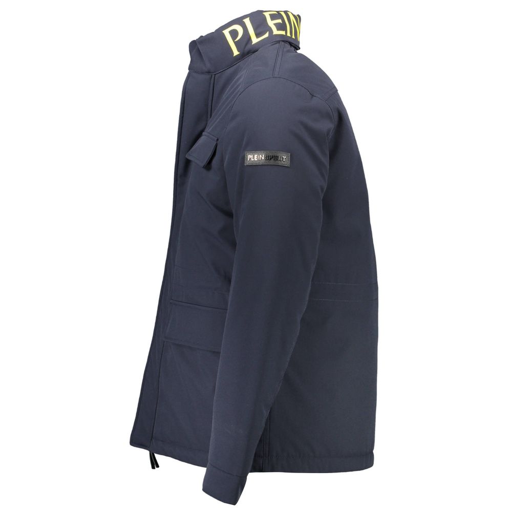 Plein Sport Blue Polyester Men's Jacket $936.00 Plein Sport Luzworld