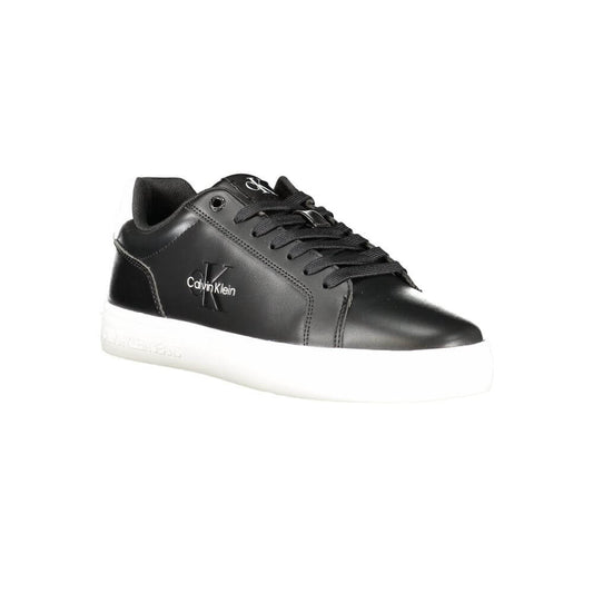 Calvin Klein Black Leather Men Sneaker $244.00 Calvin Klein Luzworld