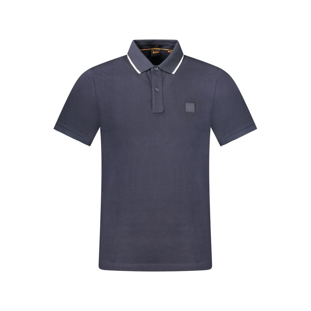 Hugo Boss Blue Cotton Polo Shirt $225.00 Hugo Boss Luzworld