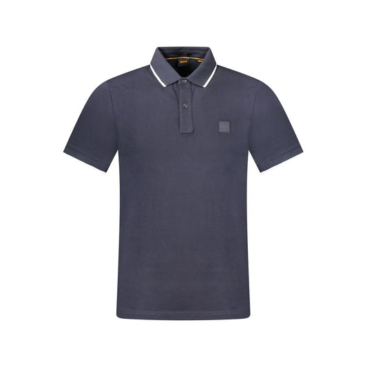 Hugo Boss Blue Cotton Polo Shirt $225.00 Hugo Boss Luzworld
