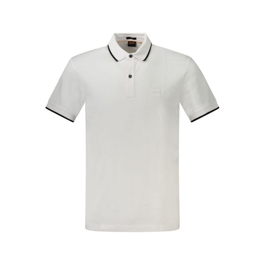 Hugo Boss White Cotton Polo Shirt $225.00 Hugo Boss Luzworld