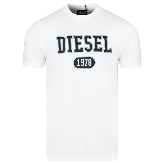 Diesel White Cotton T-Shirt $139.00 Diesel Luzworld