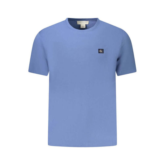 Calvin Klein Blue Cotton Men T-Shirt $132.00 Calvin Klein Luzworld