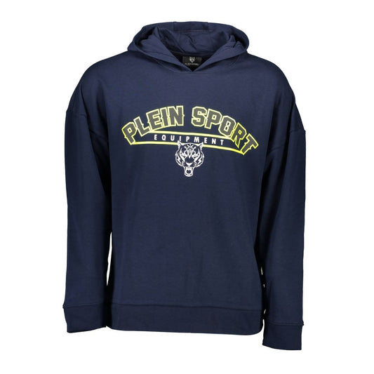 Plein Sport Blue Cotton Men Sweater $596.00 Plein Sport Luzworld
