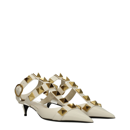 Valentino Garavani Beige Leather Stiletto Heels Sandals $1788.00 Valentino Garavani Luzworld