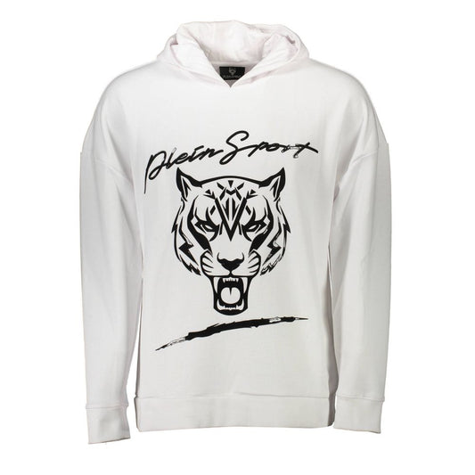 Plein Sport White Cotton Men Sweater $612.00 Plein Sport Luzworld