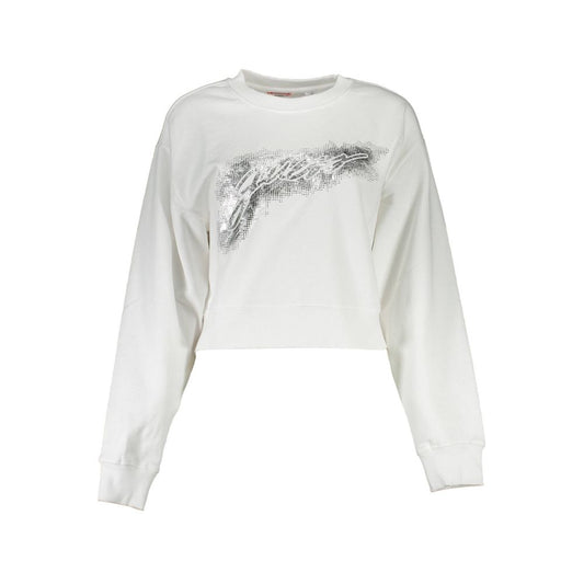 Guess Jeans White Cotton Women Sweater $191.00 Guess Jeans Luzworld