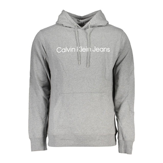 Calvin Klein "Gray Cotton Men Sweater with Hood and Central Pocket" $234.00 Calvin Klein Luzworld
