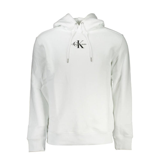 Calvin Klein White Cotton Men's Sweater with Hood $234.00 Calvin Klein Luzworld