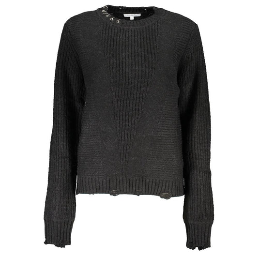 Patrizia Pepe Black Fabric Sweater $715.00 Patrizia Pepe Luzworld