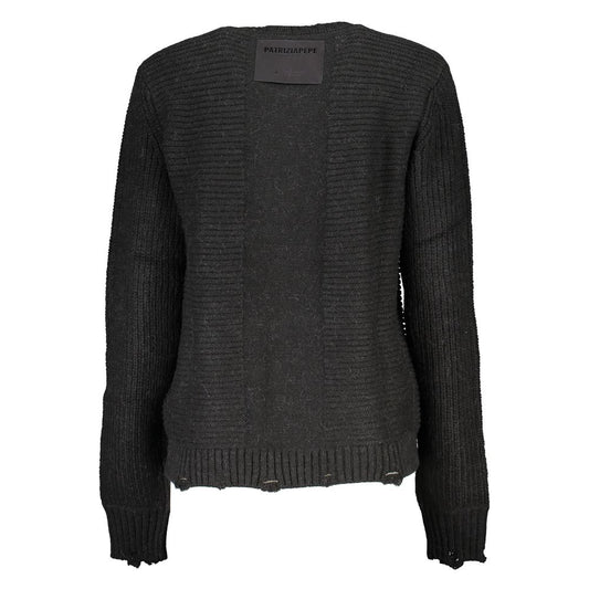 Patrizia Pepe Black Fabric Sweater $715.00 Patrizia Pepe Luzworld