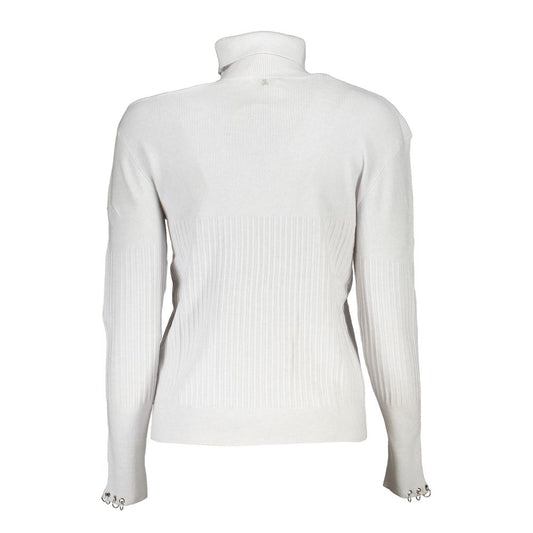 Patrizia Pepe Gray Cotton Sweater $638.00 Patrizia Pepe Luzworld