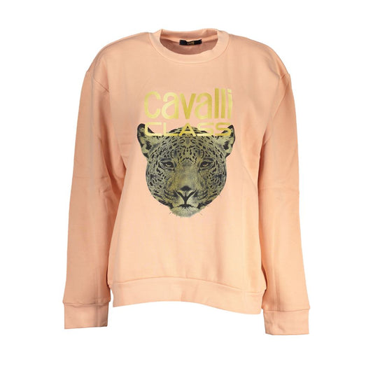 Cavalli Class Pink Cotton Women Sweater $209.00 Cavalli Class Luzworld